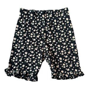 Daisy Floral Ruffle Hem Biker Shorts Women's XS‎ Soft Girl Cottagecore Y2K